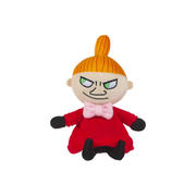 Plush toy with an angry expression on a white background