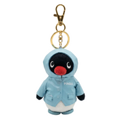 Pingu Raincoat Plush Keychain Blue