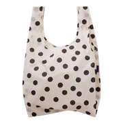 Baggu Standard Reusable Bag Cream and Black Polka Dot
