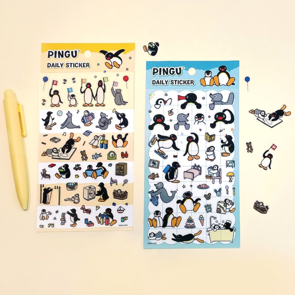 Pingu Daily Sticker Sheet Cute Diy Deco Planner Stickers Sky