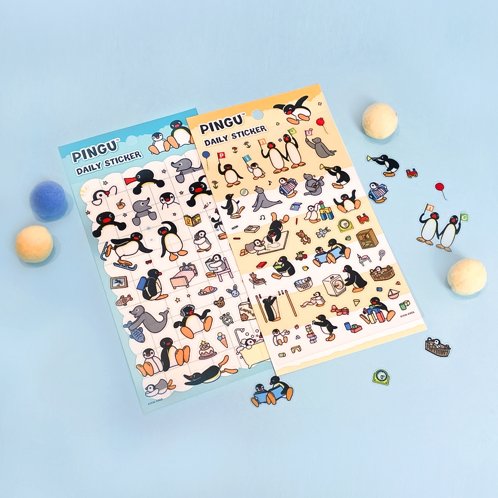 Pingu Daily Sticker Sheet Cute Diy Deco Planner Stickers Sky