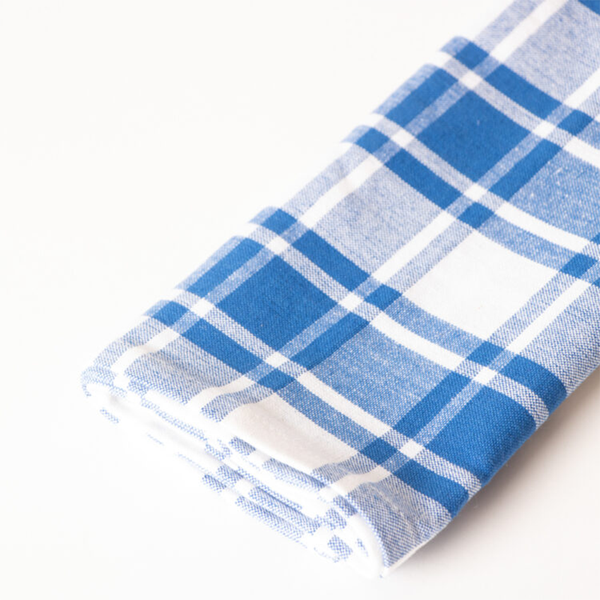 Sipa Fair Trade Cotton Blue Check Tea Towel