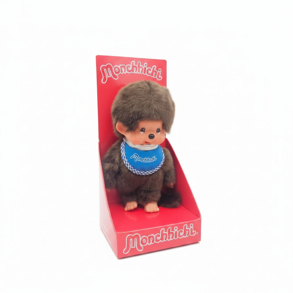 Monchhichi 20cm Classic Boy Blue Bib
