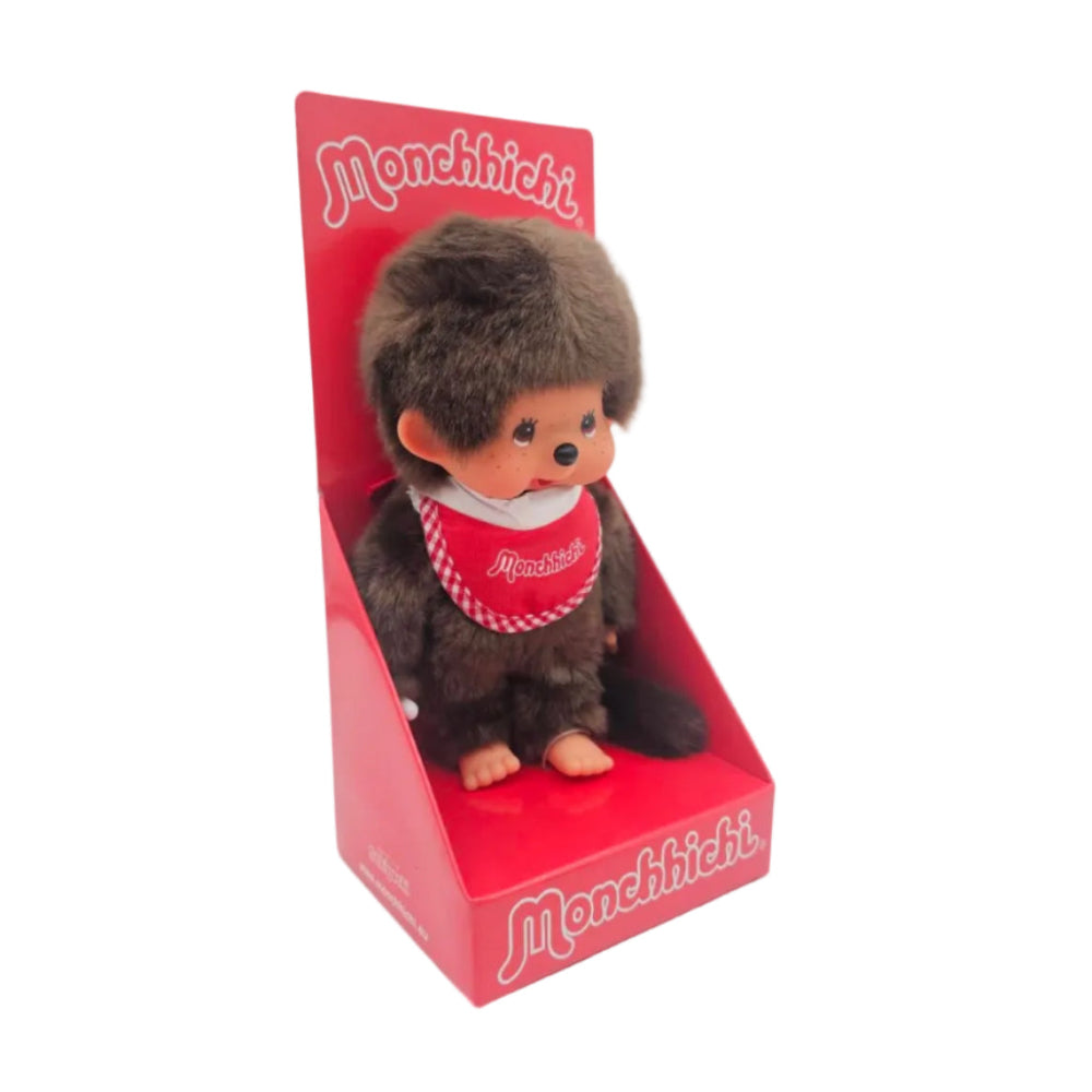 Monchhichi 20cm Classic Boy Red Bib