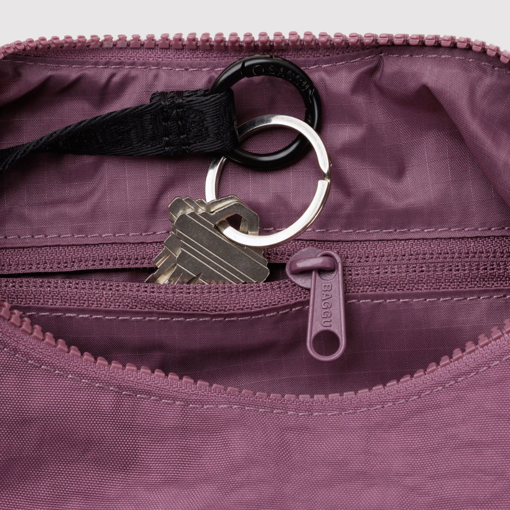 Baggu Small Nylon Crescent Bag Wild Plum