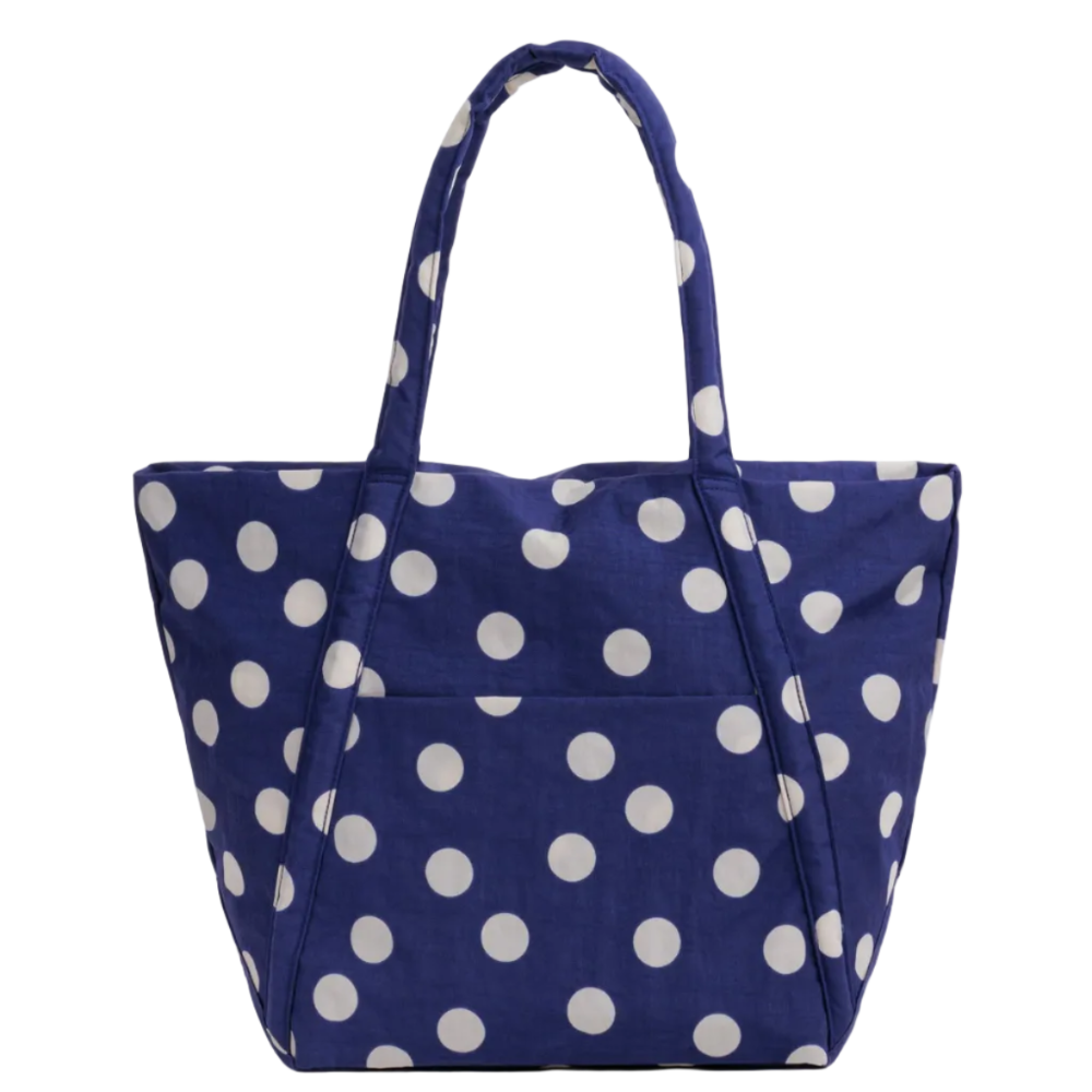 Baggu Cloud Bag Navy and Cream Polka Dot