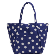 Baggu Cloud Bag Navy and Cream Polka Dot