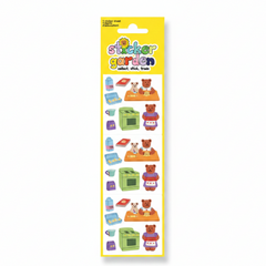Sticker Garden Sheet Glossy Baking Bears Fun