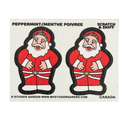 Sticker Garden Scratch and Sniff Tear Off Square Santa Peppermint