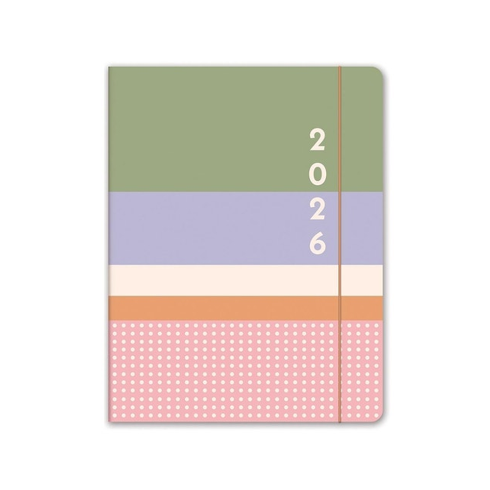 Orange Circle 2026 Just Right Monthly Planner Colour Block