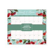 Orange Circle 2026 Magnetic Calendar Pad Fruit and Flora