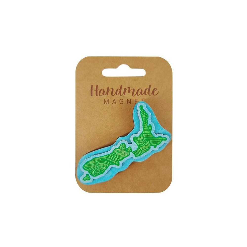 100% NZ Wooden Magnet New Zealand Map