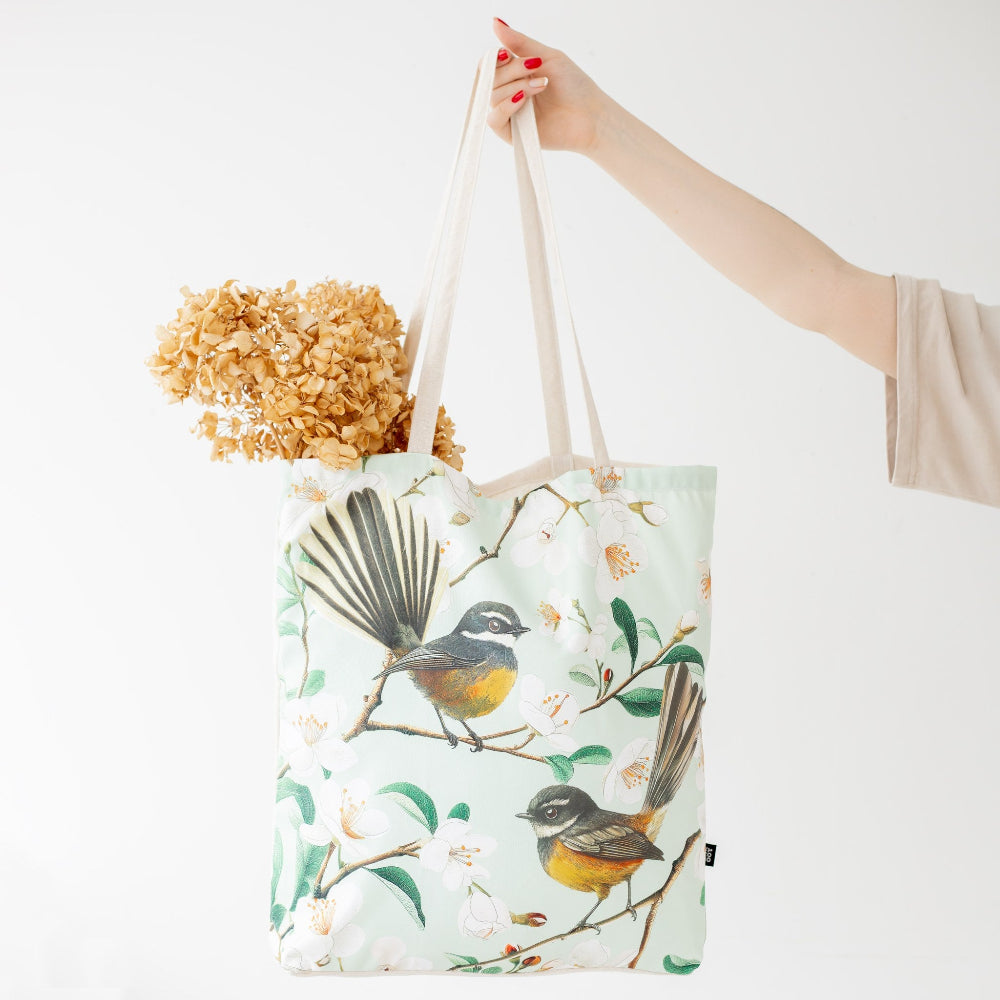 100% NZ Shopping Bag Chatty Fantail