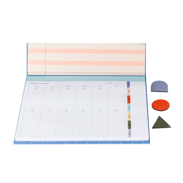 Kikkerland Inkerie Magnetic Weekly Desk Planner