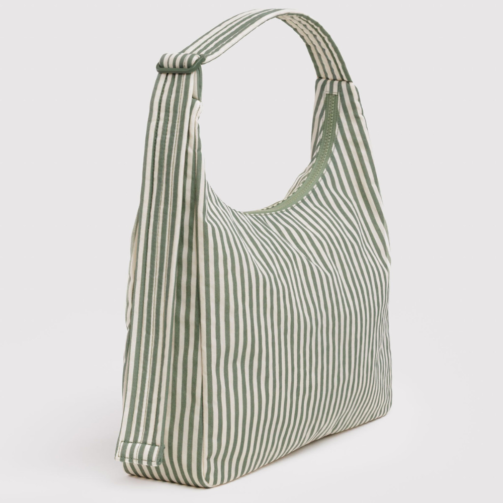 Baggu Nylon Shoulder Bag Sage Stripe