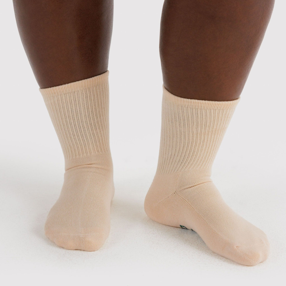 Baggu Ribbed Socks Ecru One Size