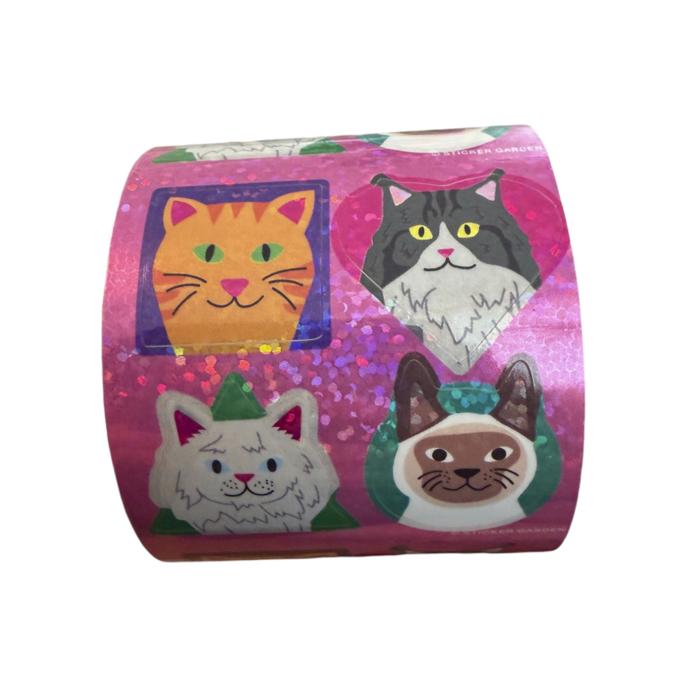 Sticker Garden Tear Off Square Cats Learn Shapes