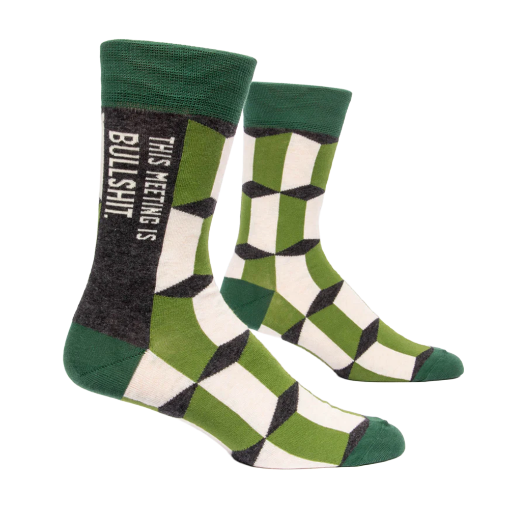 Blue Q Men's Socks This Meeting Is Bullshit