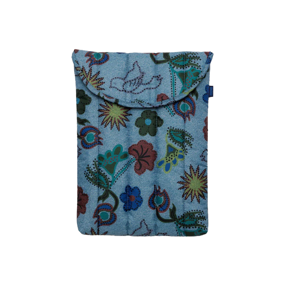 Baggu Puffy Laptop Sleeve 13/14 inch Digital Denim Birds