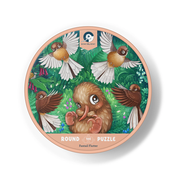 Kuwi the Kiwi Fantail Flutter Round 100 Piece Puzzle