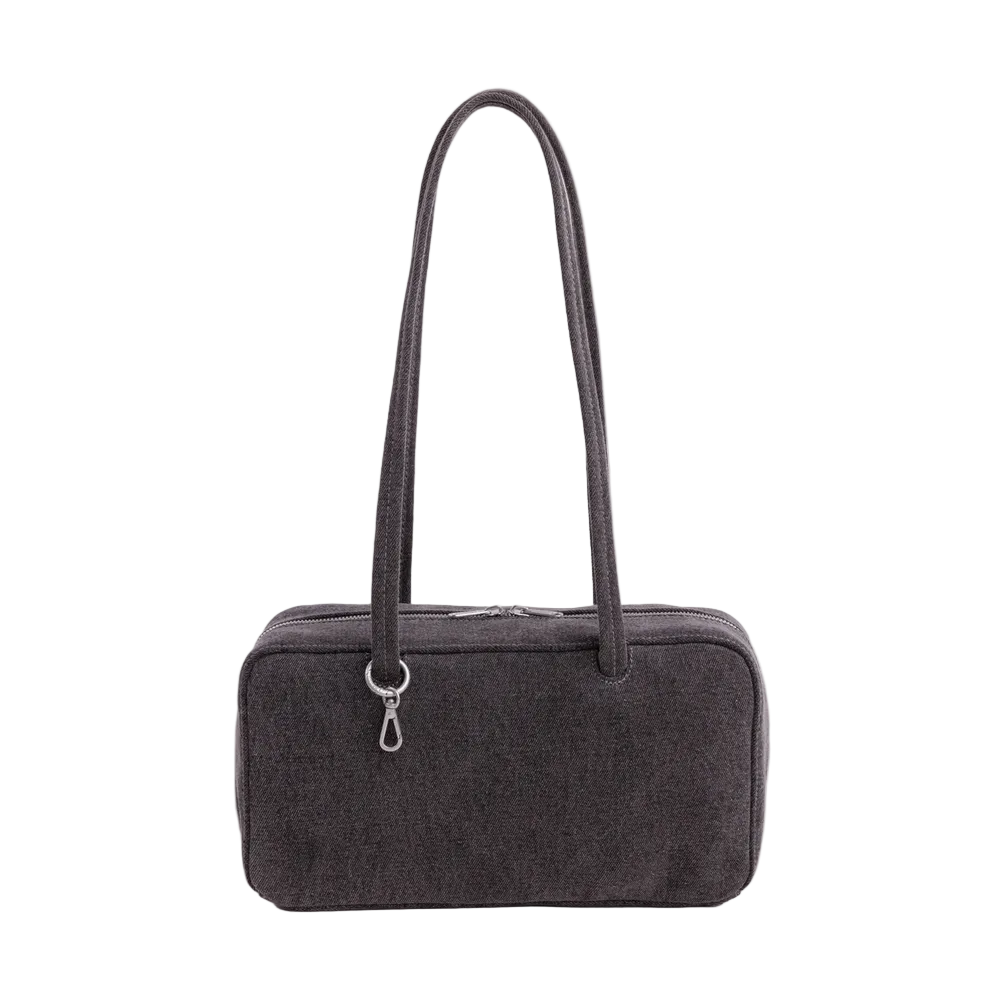 Baggu Denim Bowler Bag Washed Black Denim