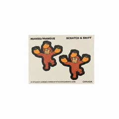 Sticker Garden Scratch and Sniff Teared Square Monkey Mango