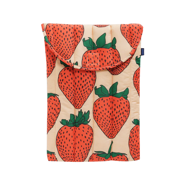 Baggu Puffy Laptop Sleeve 16 inch Strawberry