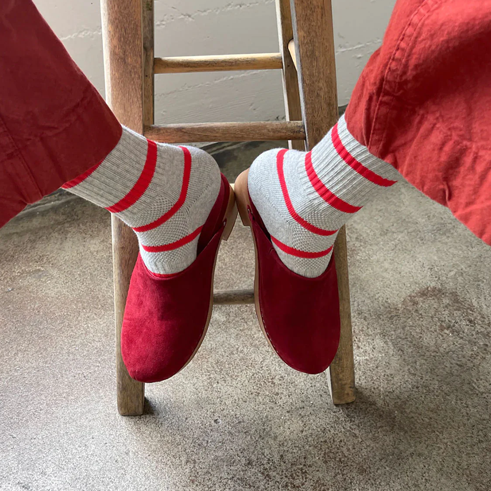 Le Bon Shoppe Socks Boyfriend Red Stripe