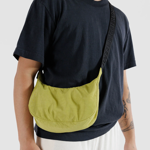 Baggu Small Nylon Crescent Bag Lemongrass