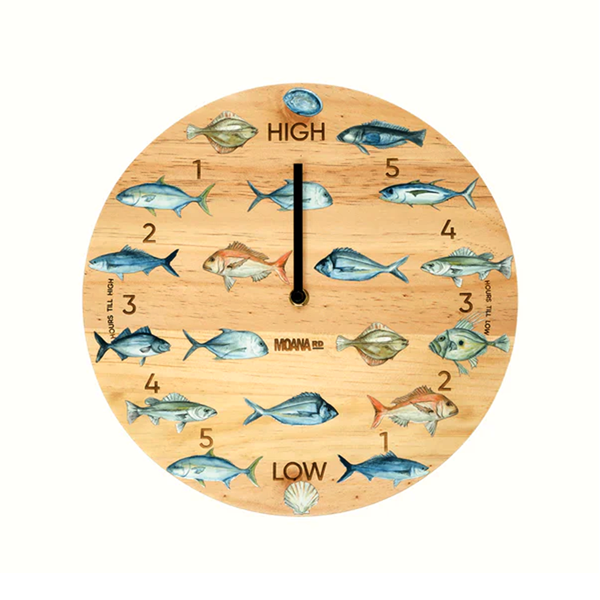 Moana Road NZ Fishing Clock Tide Clock