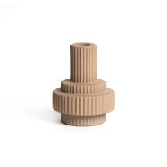 Ned Burj Candle Holder Pastel Brown