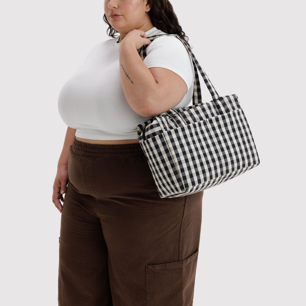 Baggu Everyday Cloud Bag Black and Cream Gingham