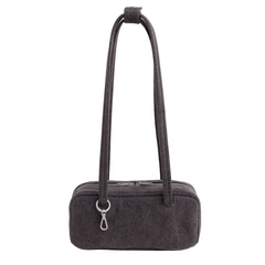Baggu Small Denim Bowler Bag Washed Black Denim