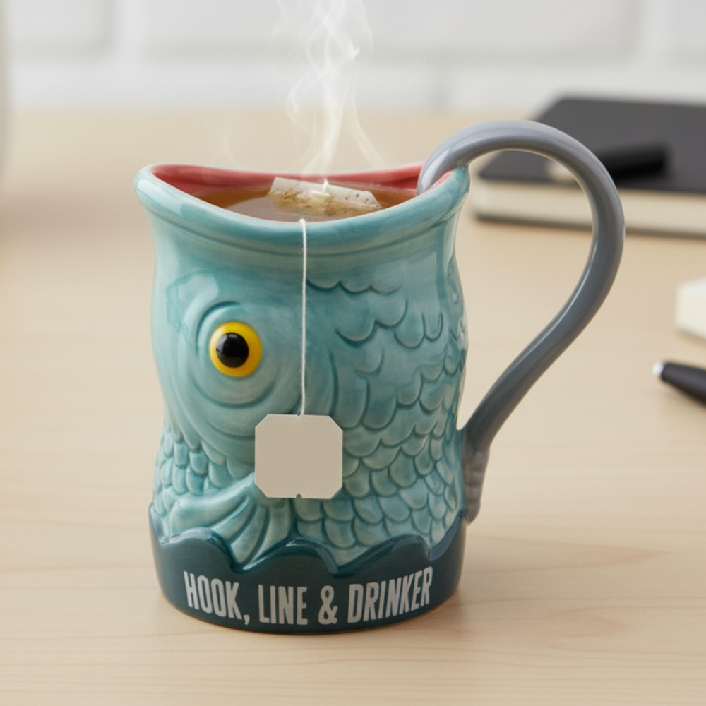 Hook Line Drinker Fishing Mug 18oz