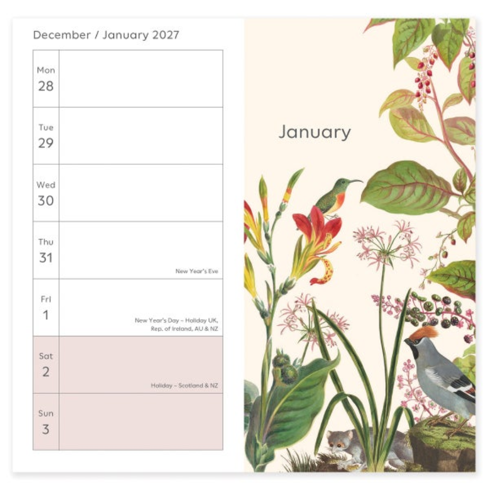 Portico Designs 2027 Slim Diary NHM Flora and Fauna