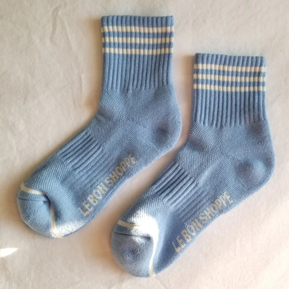 Le Bon Shoppe Girlfriend Socks Parisian Blue