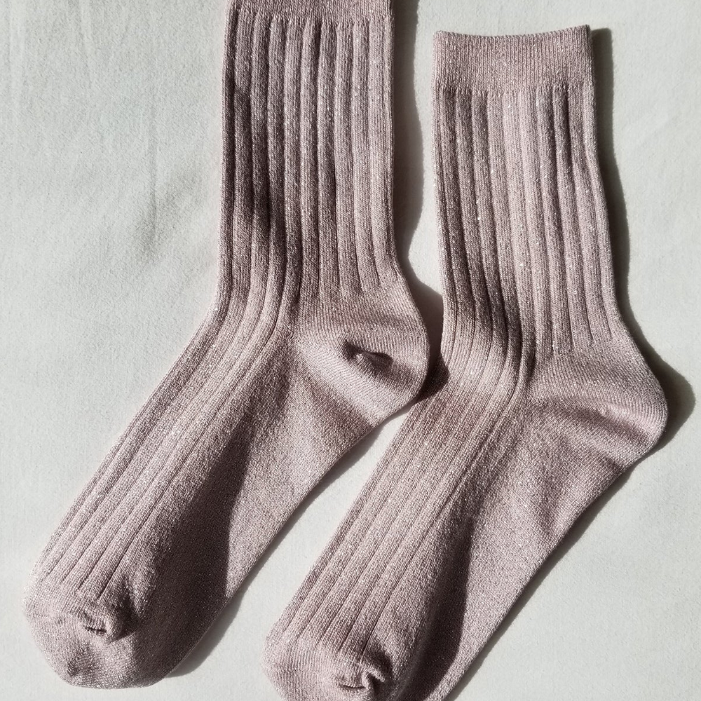 Le Bon Shoppe Socks Her Lurex Glitter Rose