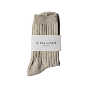 Le Bon Shoppe Socks Her Lurex Glitter Ivory Gold