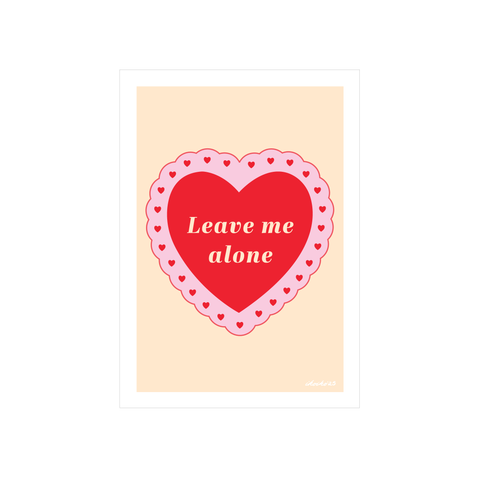 Iko Iko A4 Art Print Doily Heart