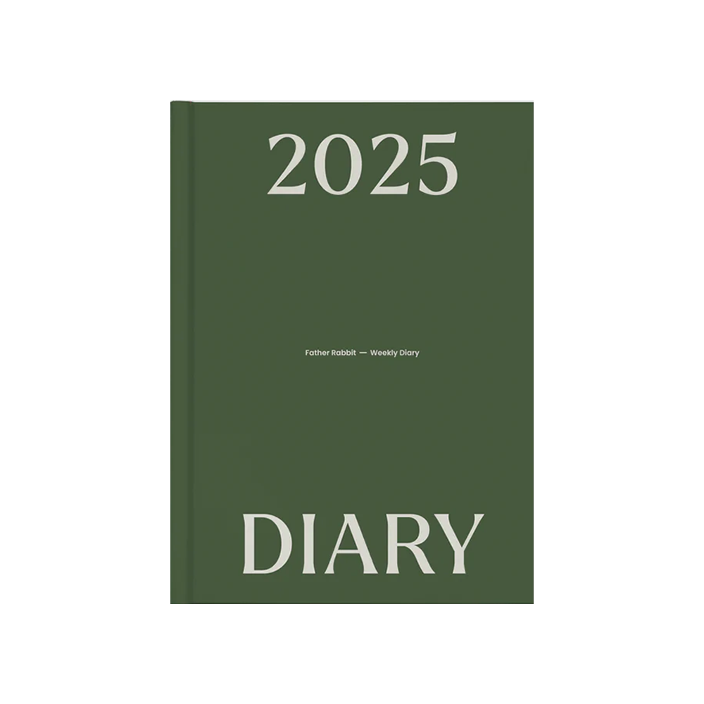 **PRE ORDER** Father Rabbit 2024 Weekly Diary Olive