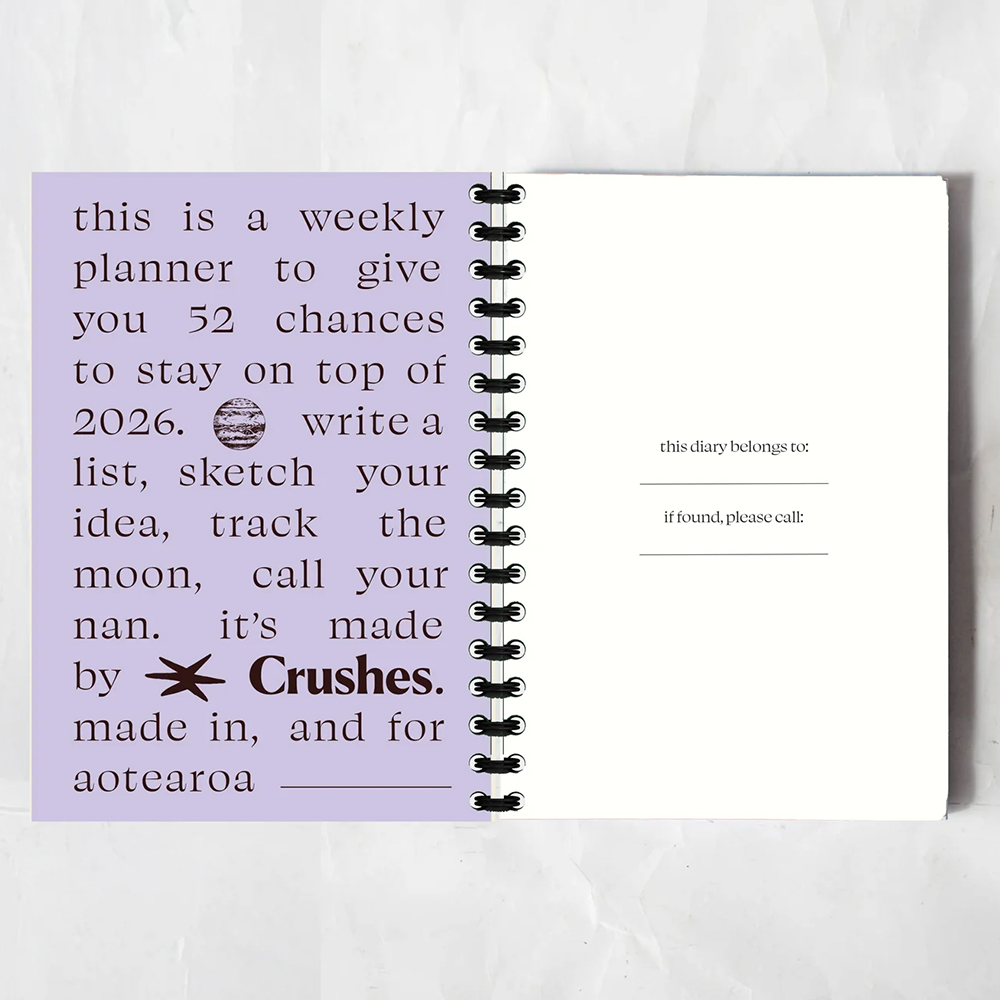 Chrushes 2026 Weekly Diary Lilac