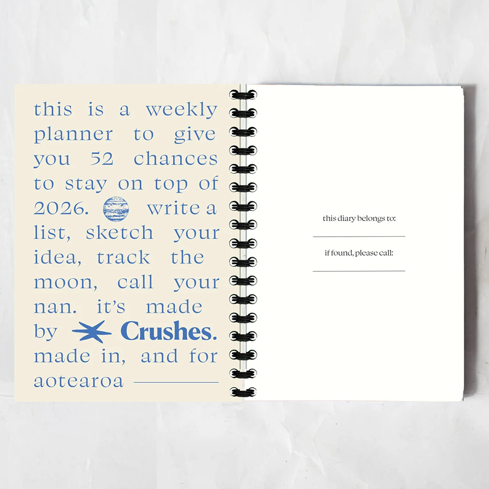 Chrushes 2026 Weekly Diary Cream