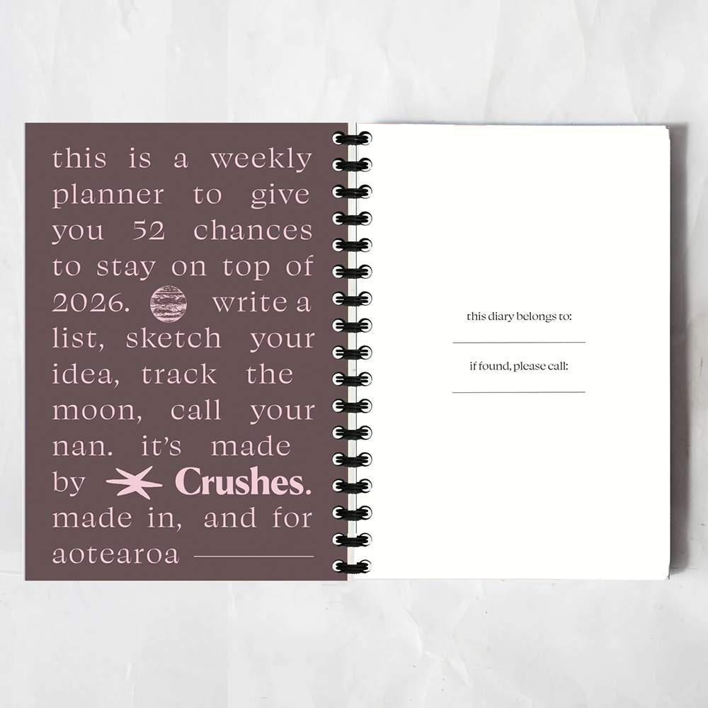 Chrushes 2026 Weekly Diary Mauve