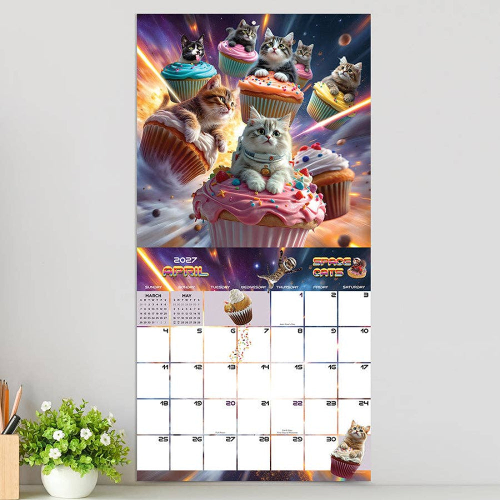 Space Cats 2027 Wall Calendar