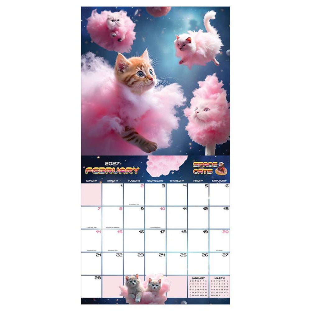Space Cats 2027 Wall Calendar