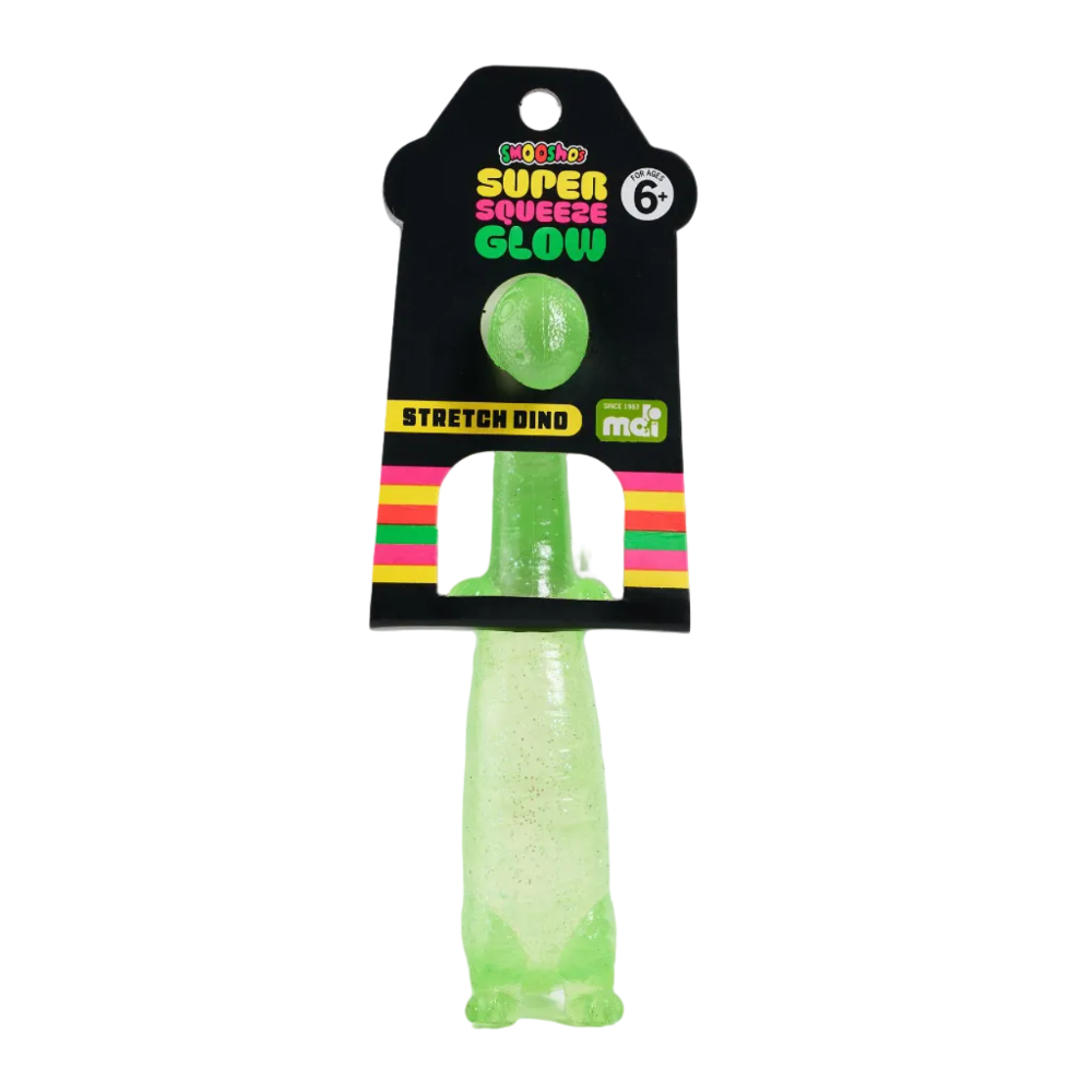 Smoosho’s Super Glow-in-the-dark Stretchy Dino Assorted