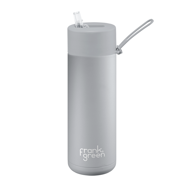 Frank Green Reusable Bottle with Straw Lid & Strap 20oz Harbour Mist