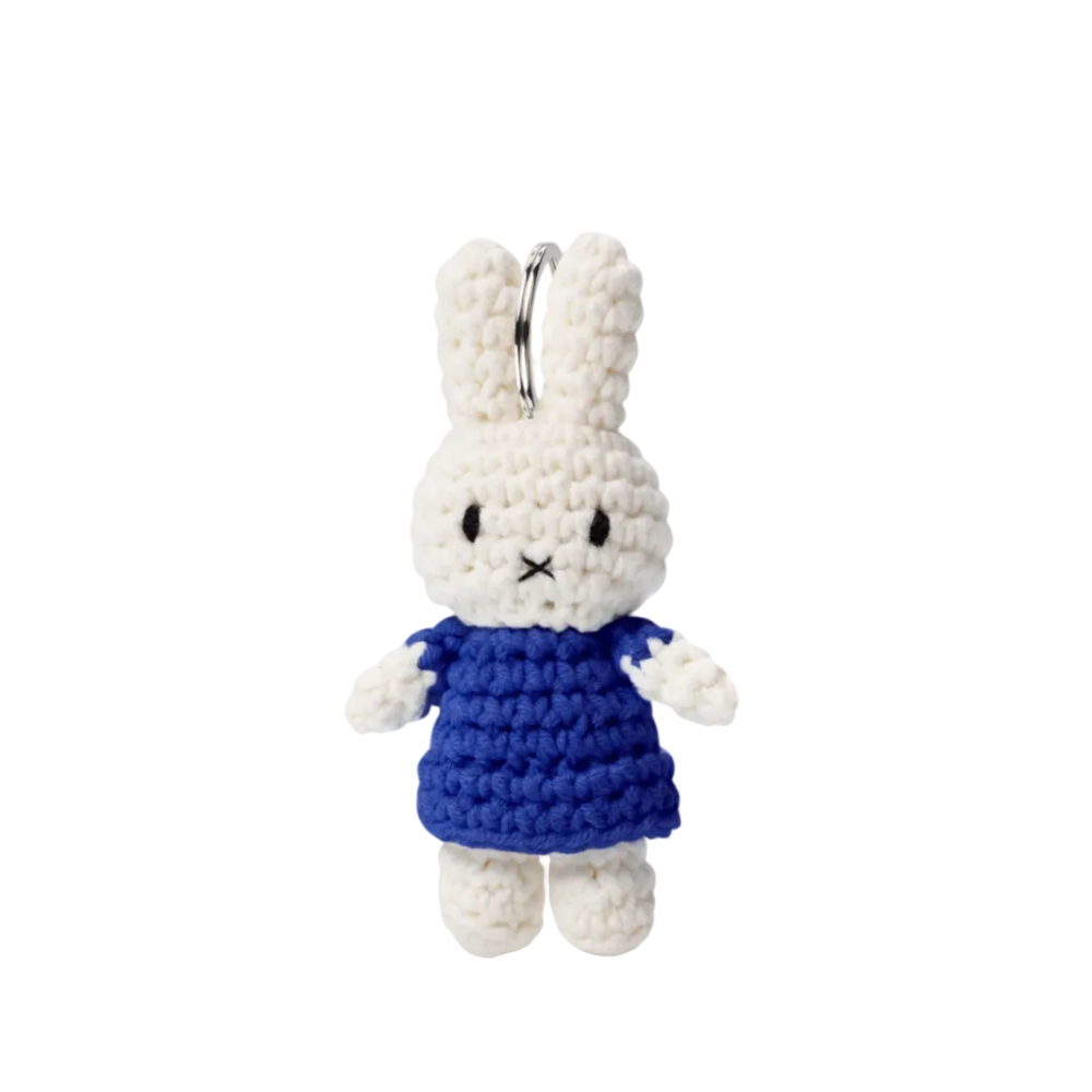 Just Dutch x Miffy Crochet Miffy Handmade Keyring Blue