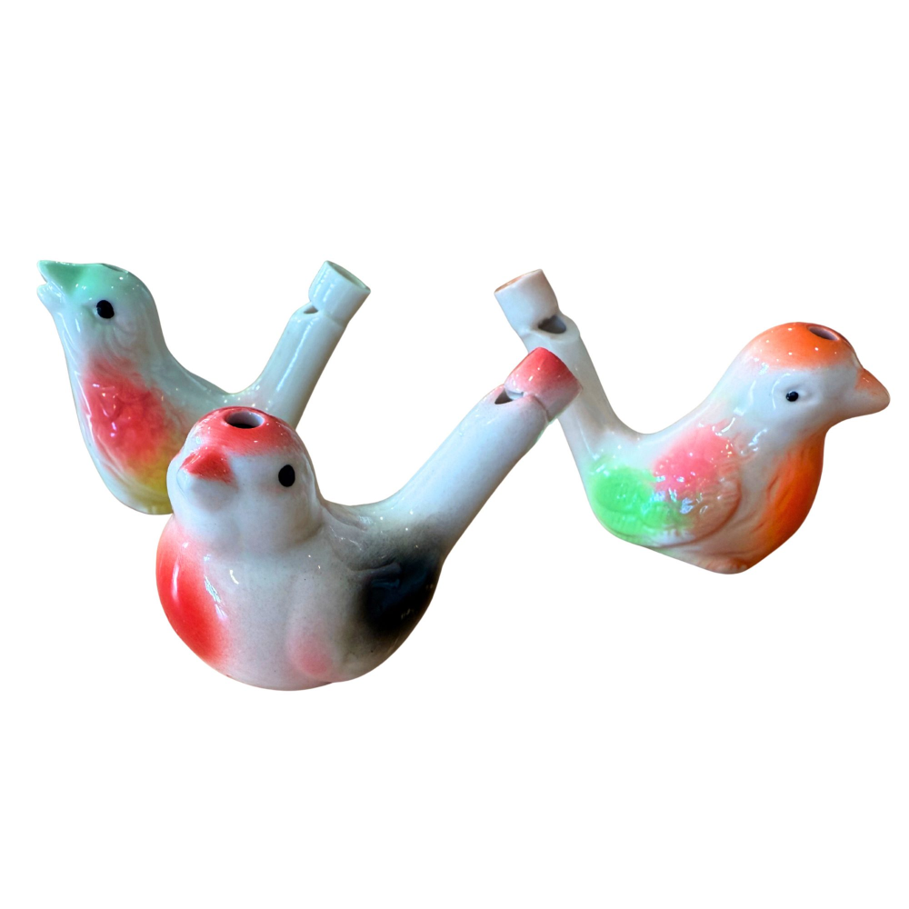 Ceramic Bird Water Warbler Assorted