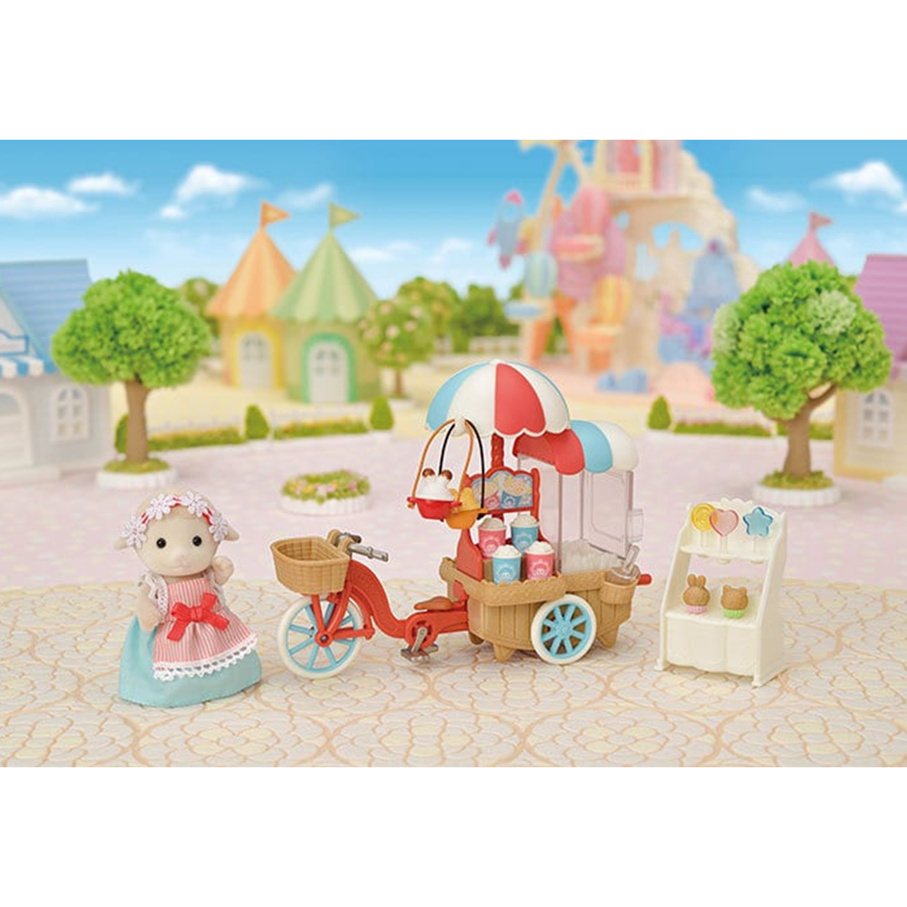 Sylvanian Families Popcorn Delivery Trike with Sheep